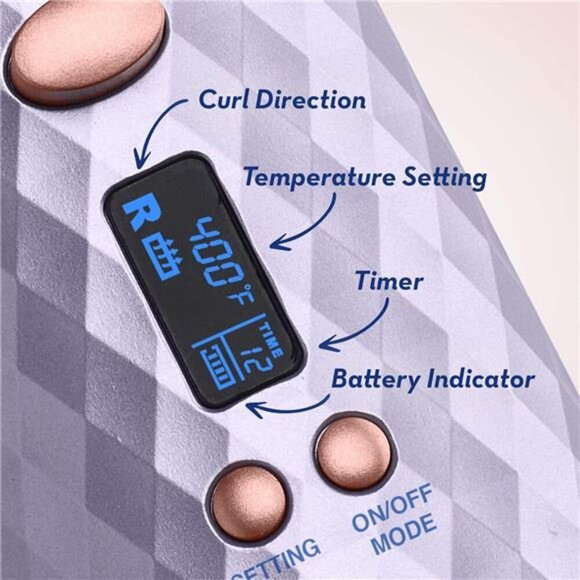 Unbound Cordless Auto Curler - Rechargeable Auto Curler For Curls or Waves - Picture 3 of 7